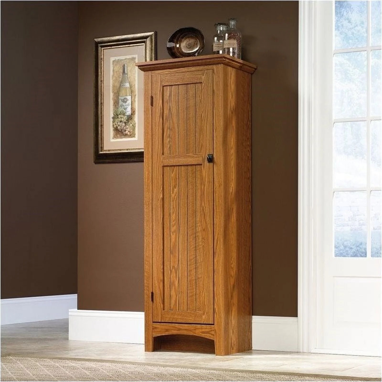 Pemberly Row Summer Home Pantry in Carolina Oak Finish