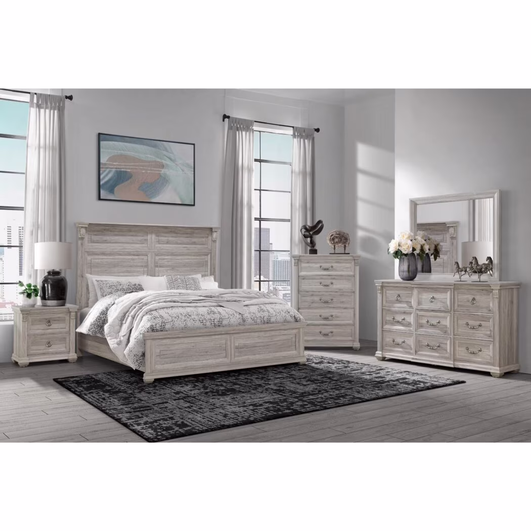 Global Furniture USA Tatum Natural Rustic Wood King Bedroom Set