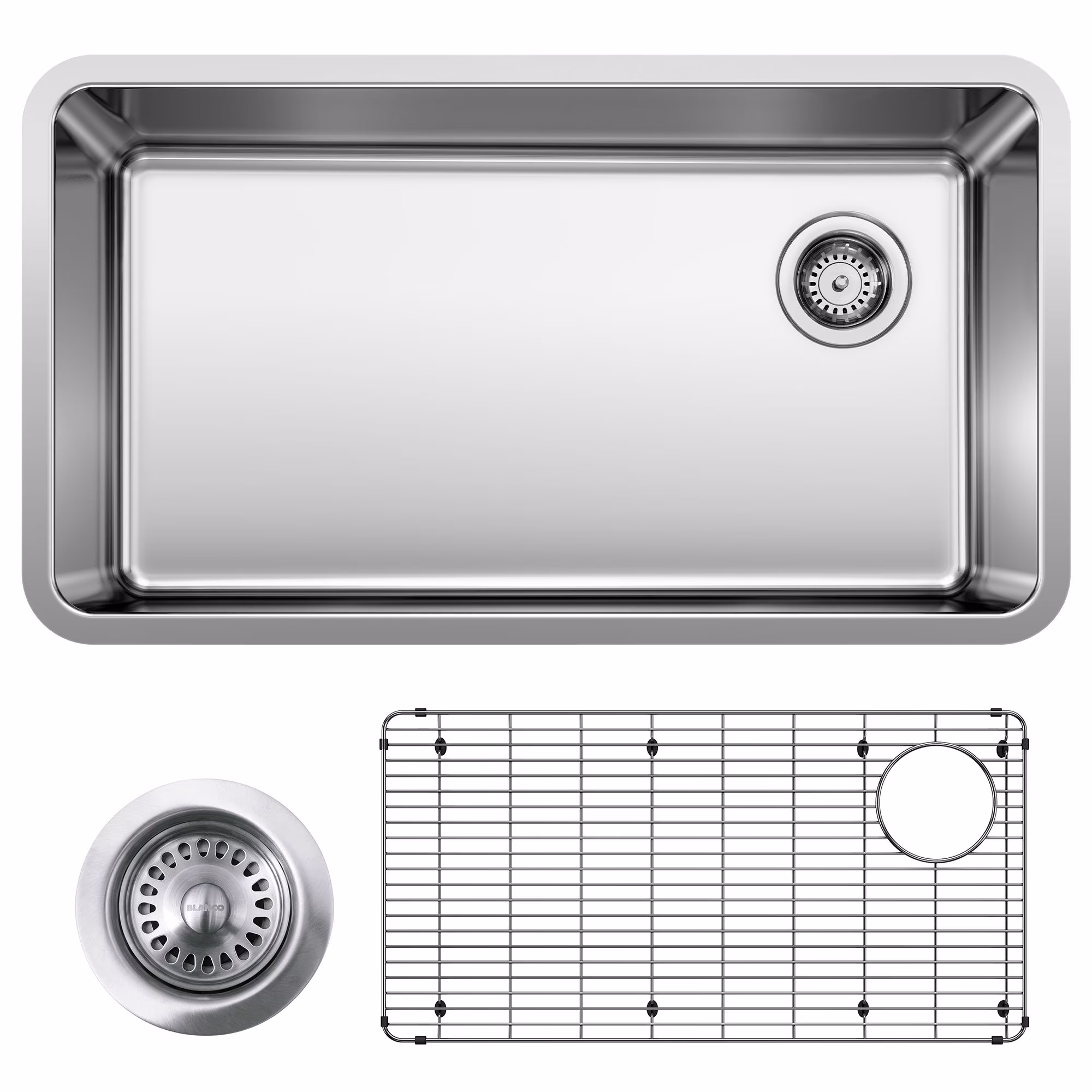 Formera 33" XL Super Single Bowl Stainless Steel Kitchen Sink with Accessories