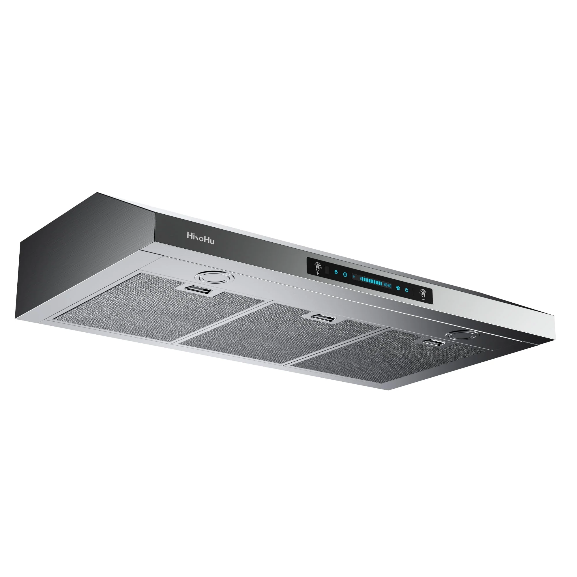 HisoHu Under Cabinet Range Hood 36 Inch with 900-CFM, 4 Speed Gesture Sensing&Touch Control Panel, Stainless Steel Kitchen Vent