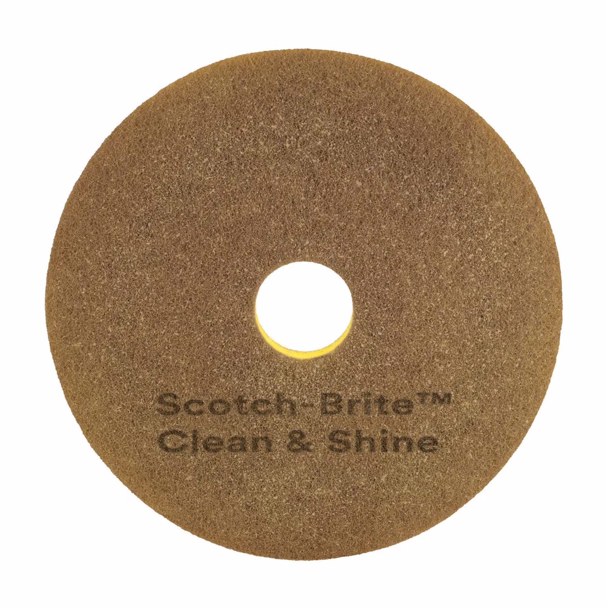 Scotch-Brite? Clean & Shine Floor Pads, 13", Yellow/Gold, Case Of 5
