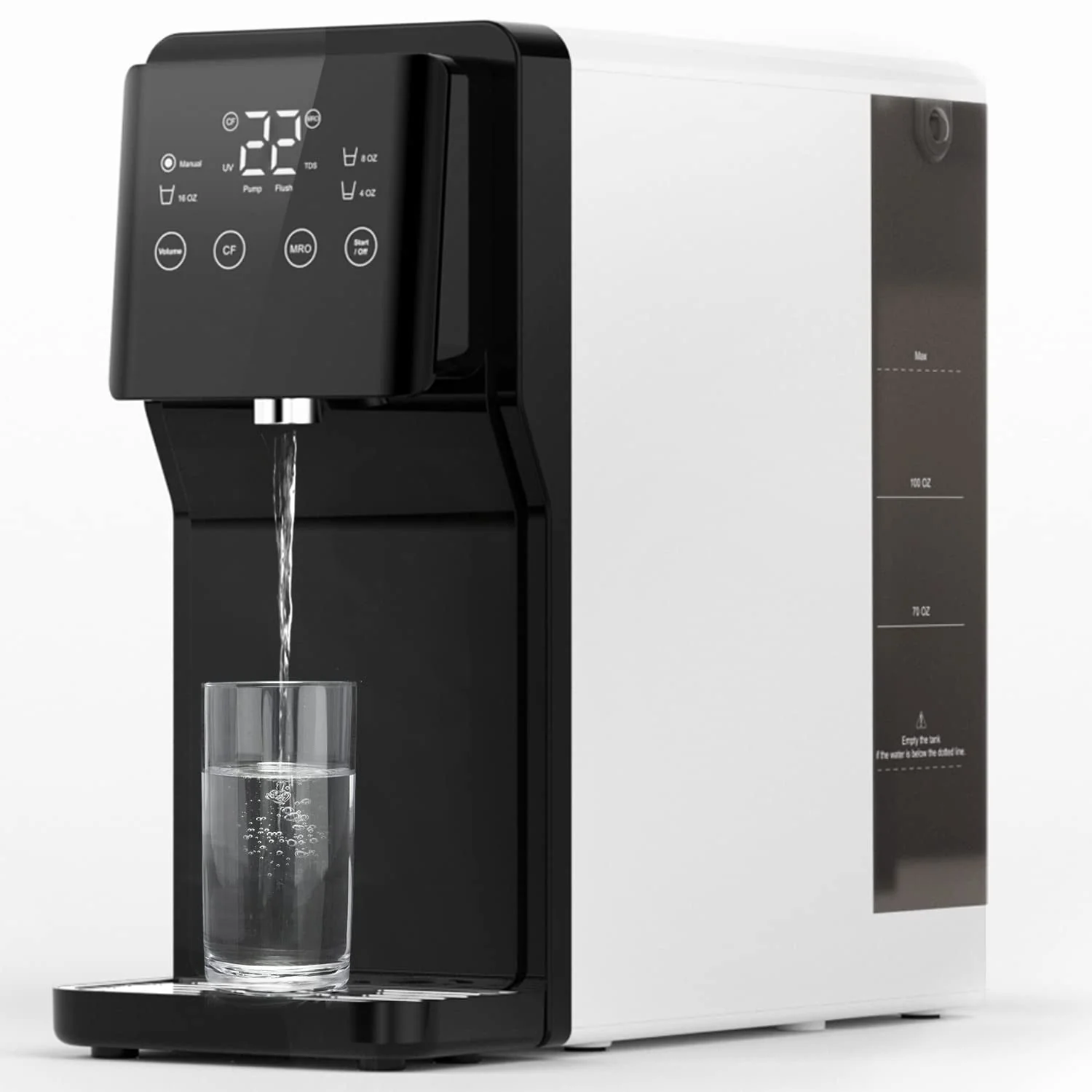 Waterdrop N1 Countertop Reverse Osmosis Water Filter System, TDS Reduction, Filter Life Reminder, Automatic Flushing, 3:1 Pure to Drain, UV Sterilization, No Installation Required
